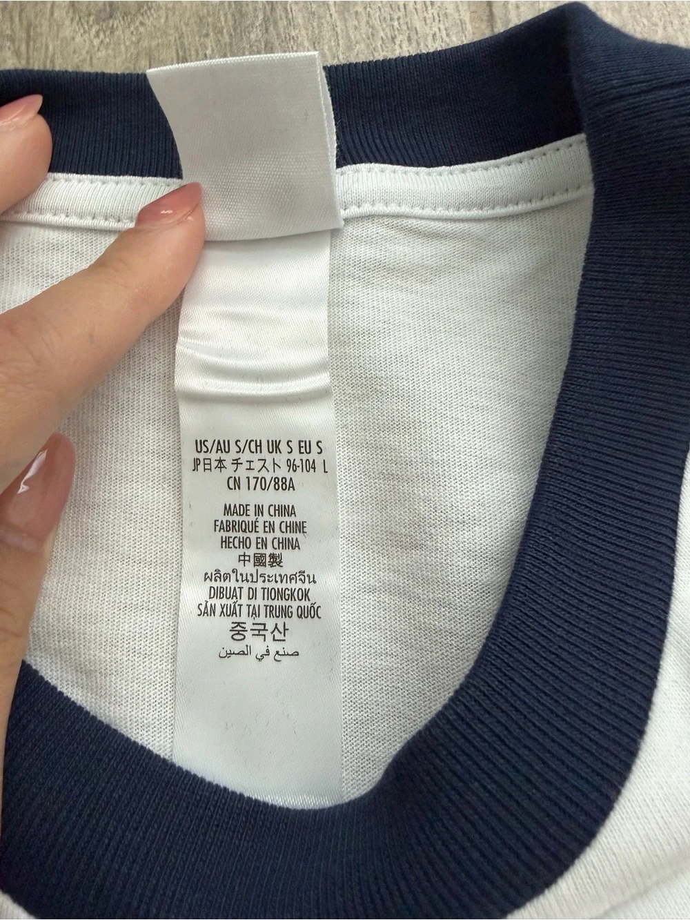 Disney White & Navy Mickey Ringer Tee